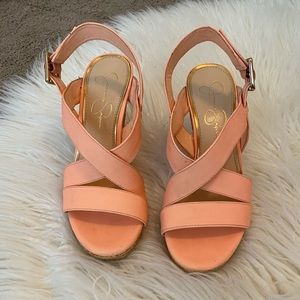 Jessica Simpson Coral Wedge Heels